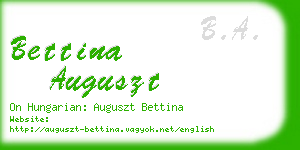 bettina auguszt business card